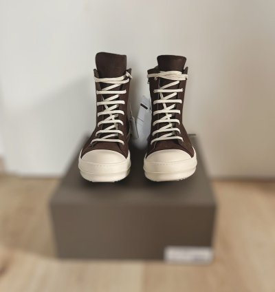 Rick Owens Ramones Mainline Waxed Nubuck Brown US14 EU47