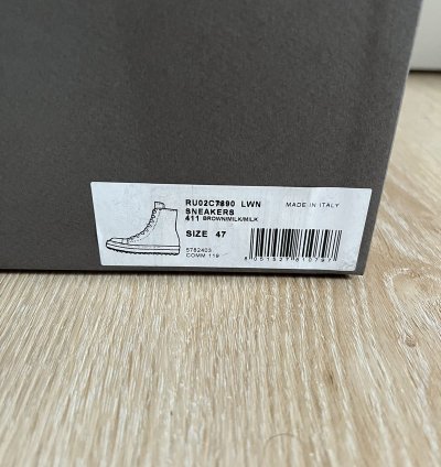 Rick Owens Ramones Mainline Waxed Nubuck Brown US14 EU47
