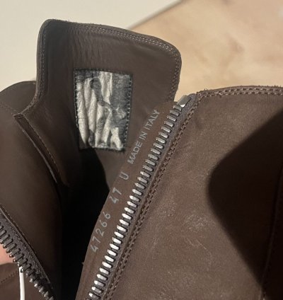 Rick Owens Ramones Mainline Waxed Nubuck Brown US14 EU47