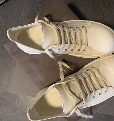 Rick Owens Ramones Milk Milk Milk Leather