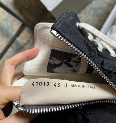 Rick Owens Ramones slash destroyed sneakers