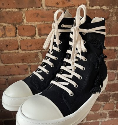 Rick Owens Ramones slash destroyed sneakers
