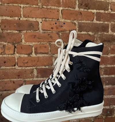 Rick Owens Ramones slash destroyed sneakers