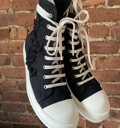 Rick Owens Ramones slash destroyed sneakers