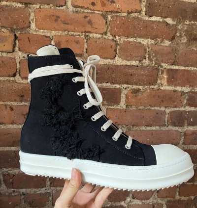 Rick Owens Ramones slash destroyed sneakers