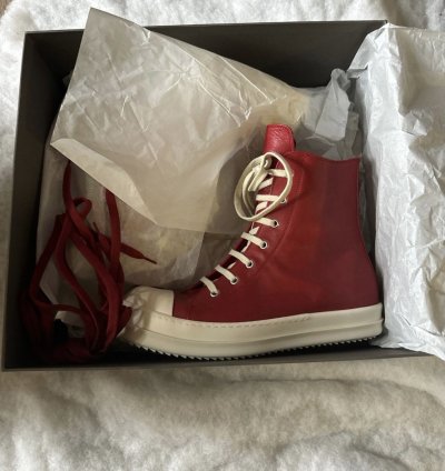 Rick Owens Red Sneakers SS24