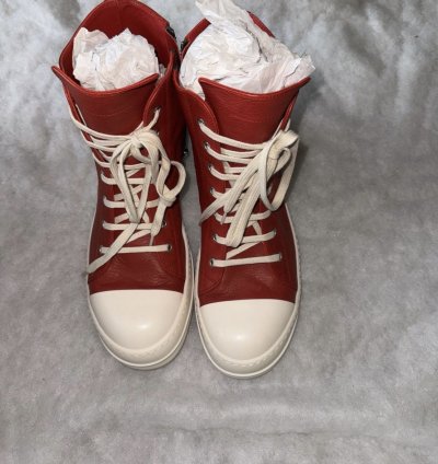 Rick Owens Red Sneakers SS24