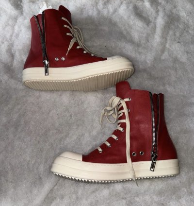 Rick Owens Red Sneakers SS24