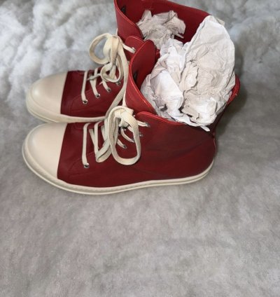 Rick Owens Red Sneakers SS24