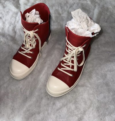 Rick Owens Red Sneakers SS24