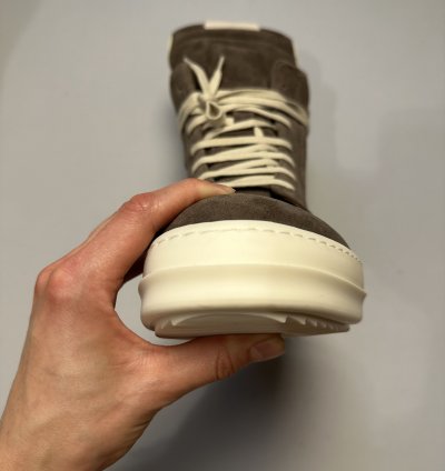 Rick Owens Scarpe Pelle Geobasket Brown Sneakers