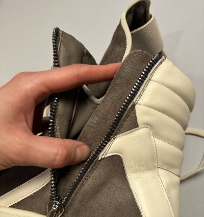 Rick Owens Scarpe Pelle Geobasket Brown Sneakers