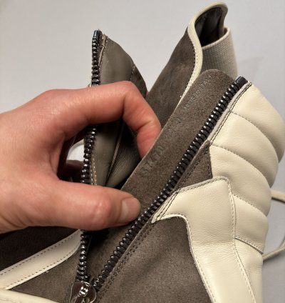 Rick Owens Scarpe Pelle Geobasket Brown Sneakers