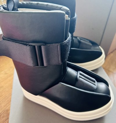 Rick Owens splint boots runway
