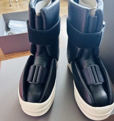 Rick Owens splint boots runway
