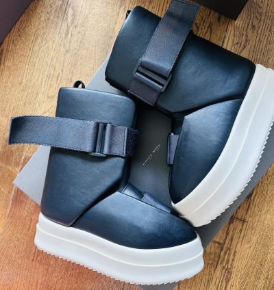 Rick Owens splint boots runway