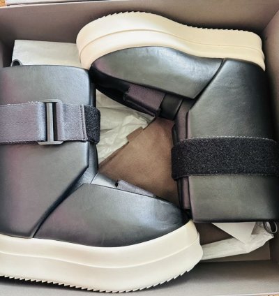 Rick Owens splint boots runway