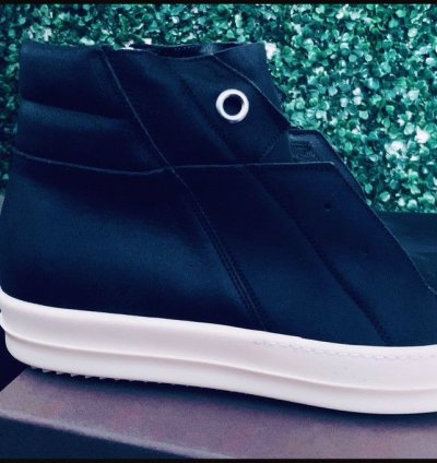 RICK OWENS SS15 ISLAND DUNK BLACK LEATHER SNEAKERS EU46(NEW)
