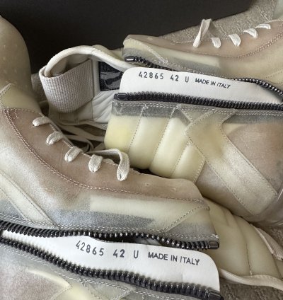 RICK OWENS SS23 EDFU GEOBASKET TRANSPARENT COW LEATHER