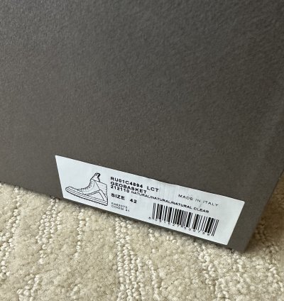 RICK OWENS SS23 EDFU GEOBASKET TRANSPARENT COW LEATHER