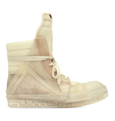 RICK OWENS SS23 EDFU GEOBASKET TRANSPARENT COW LEATHER