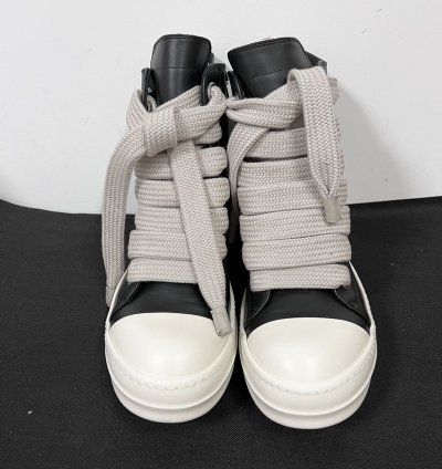 Rick Owens SS23 EDFU Leather Jumbo Laces Sneakers New 42