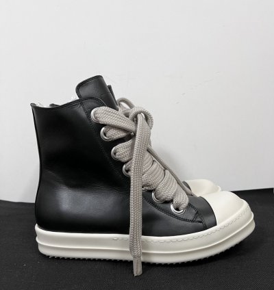Rick Owens SS23 EDFU Leather Jumbo Laces Sneakers New 42
