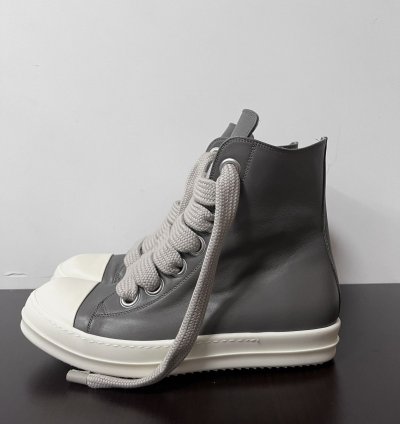 Rick Owens SS23 EDFU Leather Jumbo Laces Sneakers New 44
