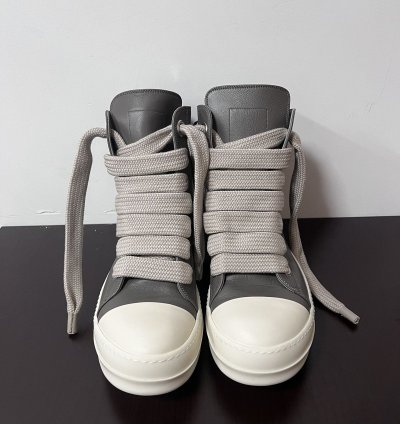 Rick Owens SS23 EDFU Leather Jumbo Laces Sneakers New 44