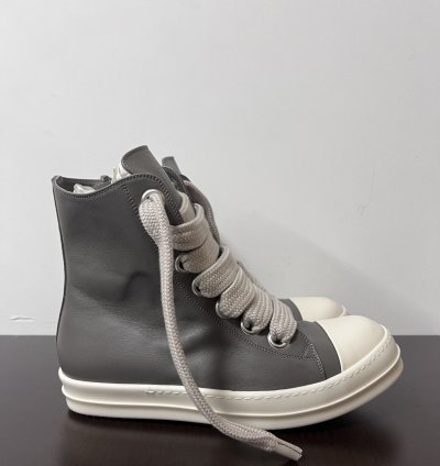 Rick Owens SS23 EDFU Leather Jumbo Laces Sneakers New 44