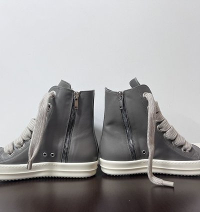 Rick Owens SS23 EDFU Leather Jumbo Laces Sneakers New 44