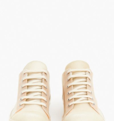 RICK OWENS SS23 EDFU LOW SNEAKS IN TRANSPARENT COW LEATHER