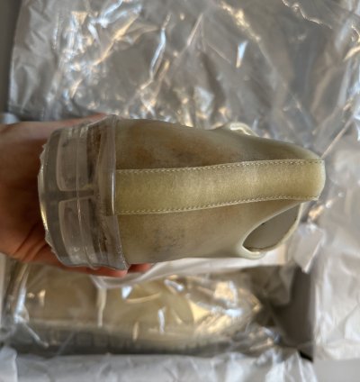 RICK OWENS SS23 EDFU LOW SNEAKS IN TRANSPARENT COW LEATHER