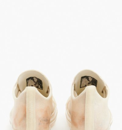 RICK OWENS SS23 EDFU LOW SNEAKS IN TRANSPARENT COW LEATHER