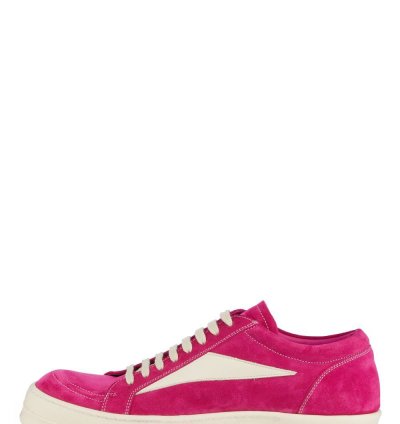 Rick Owens SS23 Edfu Vintage Hot Pink Suede Sneakers