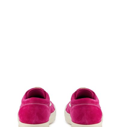 Rick Owens SS23 Edfu Vintage Hot Pink Suede Sneakers