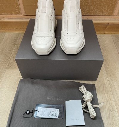 Rick Owens SS23 Geo Geth Runner Milk Black 42
