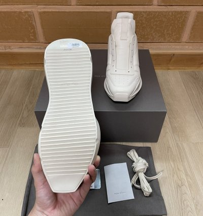 Rick Owens SS23 Geo Geth Runner Milk Black 42