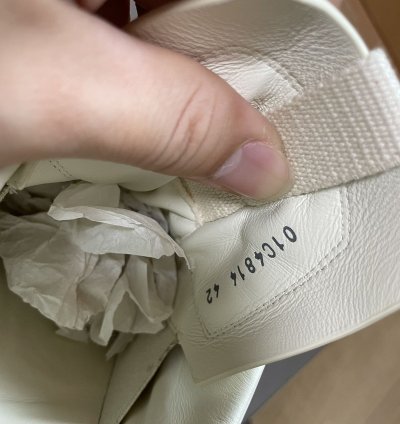 Rick Owens SS23 Geo Geth Runner Milk Black 42