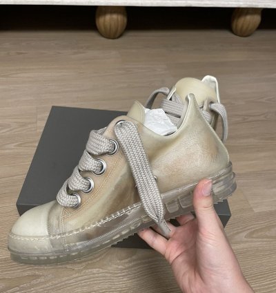 Rick Owens SS23 Jumbo Laced Ramones Low Transparent