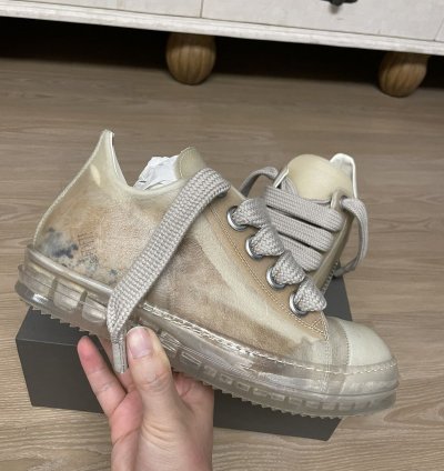 Rick Owens SS23 Jumbo Laced Ramones Low Transparent