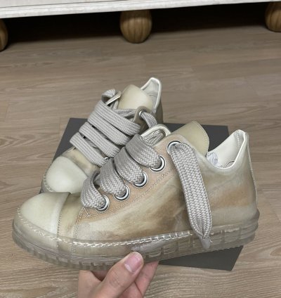 Rick Owens SS23 Jumbo Laced Ramones Low Transparent