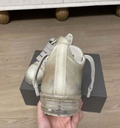 Rick Owens SS23 Jumbo Laced Ramones Low Transparent