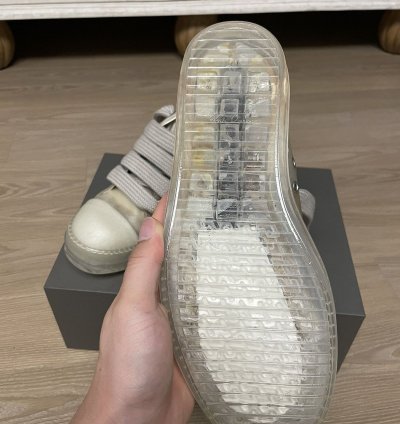 Rick Owens SS23 Jumbo Laced Ramones Low Transparent