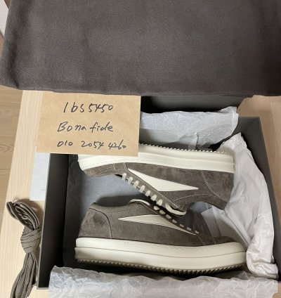 Rick owens SS23 Vintage sneaks suede Dust 41