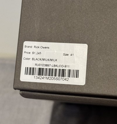 Rick Owens SS24 Lido Vans Vintage Sneaks (Black Milk)