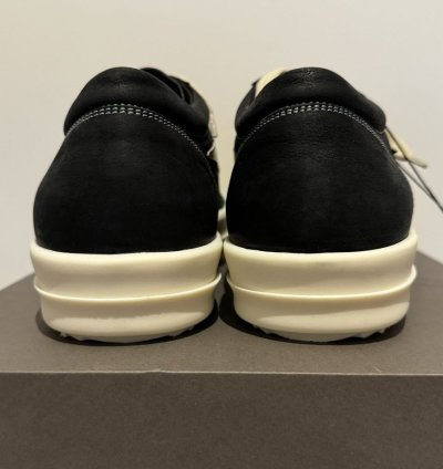 Rick Owens SS24 Lido Vans Vintage Sneaks (Black Milk)