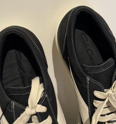 Rick Owens SS24 Lido Vans Vintage Sneaks (Black Milk)