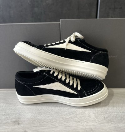 RICK OWENS STROBE SNEAKER VINTAGE BLACK SUEDE