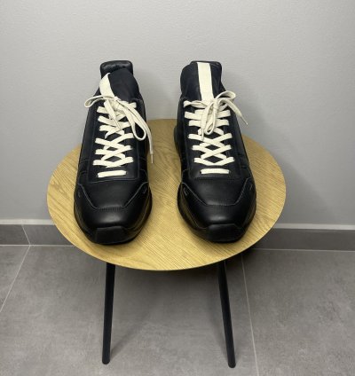 Rick Owens Tripple Black Goth Runners Sneakers